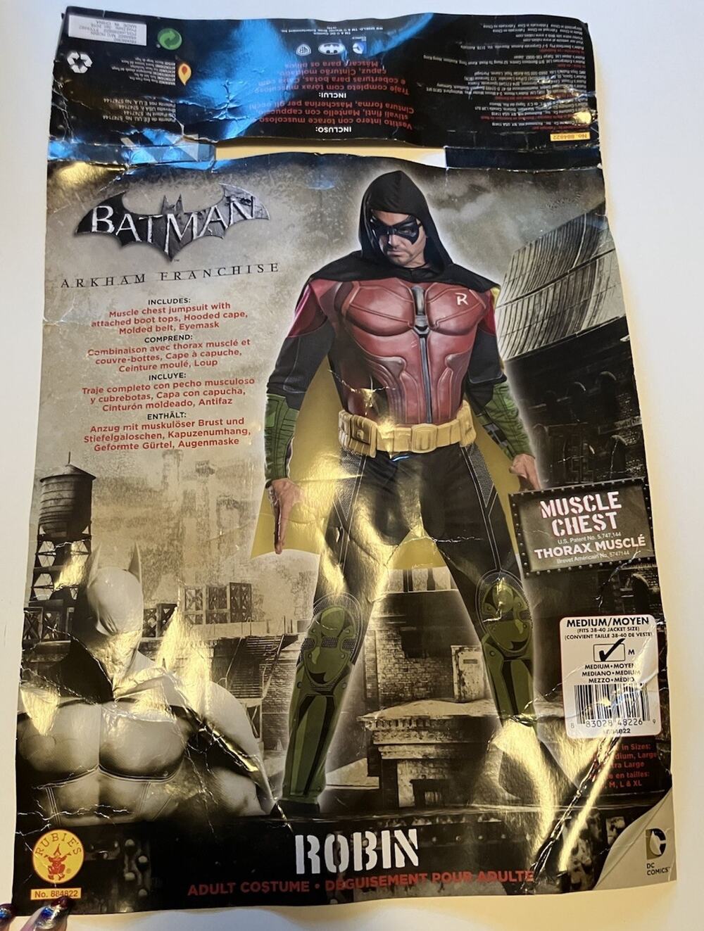 Rubie’s Batman Arkham City Robin Halloween Costume. Adult Size M. READ!!